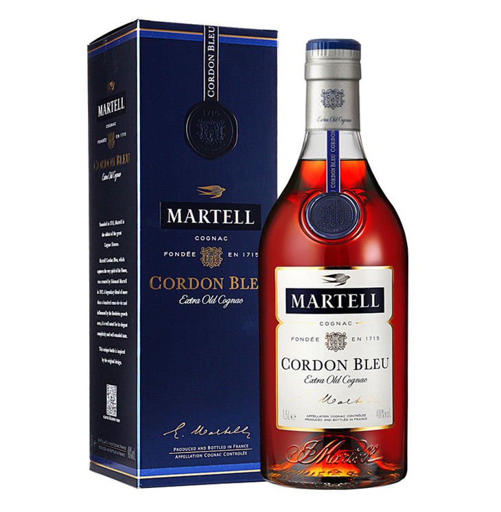 martell马爹利蓝带1500ml大瓶装干邑白兰地法国进口洋酒