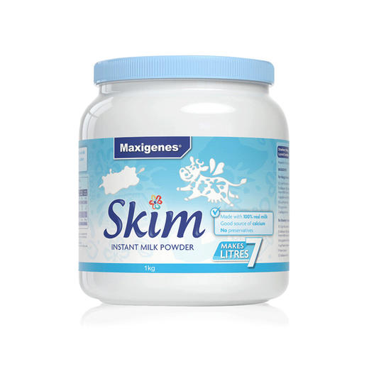 美可卓成人脱脂奶粉蓝胖子蓝妹子1kg 商品图1