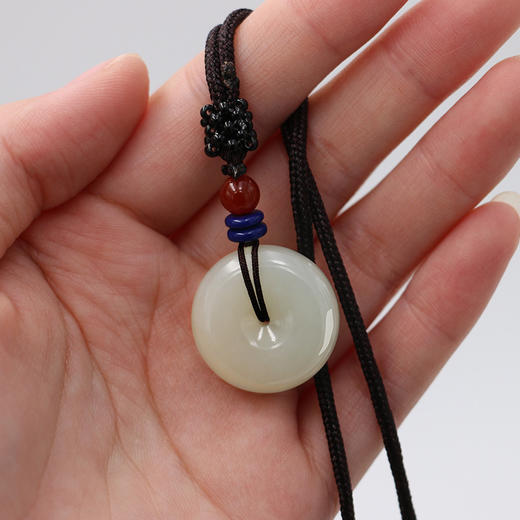 【520表白季】和田玉平安扣吊坠 和田白玉项链挂件 平平安安 幸福延年