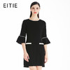EITIE爱特爱女装夏季五分喇叭袖黑白撞色短款修身连衣裙5307068 商品缩略图0