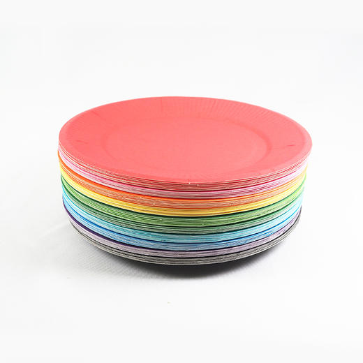 创意diy双面彩色圆形纸盘cljgxb上海仓库