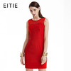 EITIE爱特爱女装夏季新款无袖钉珠拼接收腰显瘦一步裙连衣裙53070124 商品缩略图1