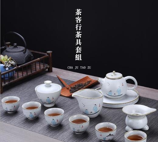 【茶杯茶具】。德化粗陶功夫茶具茶壶套装 创意黑陶整套盖完品茗杯 商品图0