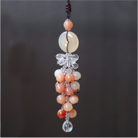 【汽车配饰】*玉髓玛瑙平安扣汽车挂件挂饰礼品车挂内饰汽车用品