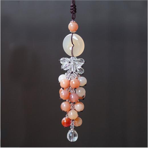 【汽车配饰】*玉髓玛瑙平安扣汽车挂件挂饰礼品车挂内饰汽车用品 商品图0