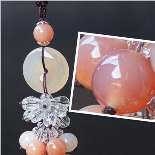 【汽车配饰】*玉髓玛瑙平安扣汽车挂件挂饰礼品车挂内饰汽车用品 商品图1