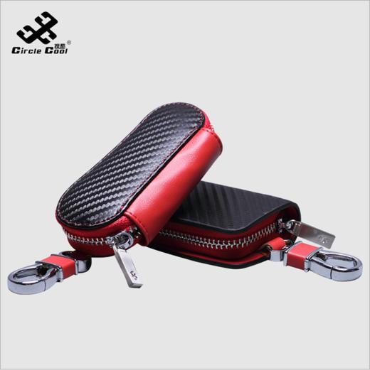 【汽车配饰】.汽车通用钥匙包碳纤纹多色时尚全包锁匙包 商品图1
