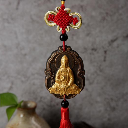 【汽车配饰】*汽车挂件 车内装饰用品观音汽车挂饰炭雕车挂工艺品 商品图5