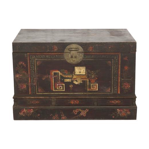 清晚期榆木明清老家具画箱箱子Q1711006220 Antique Elm wood Painting chest 商品图1