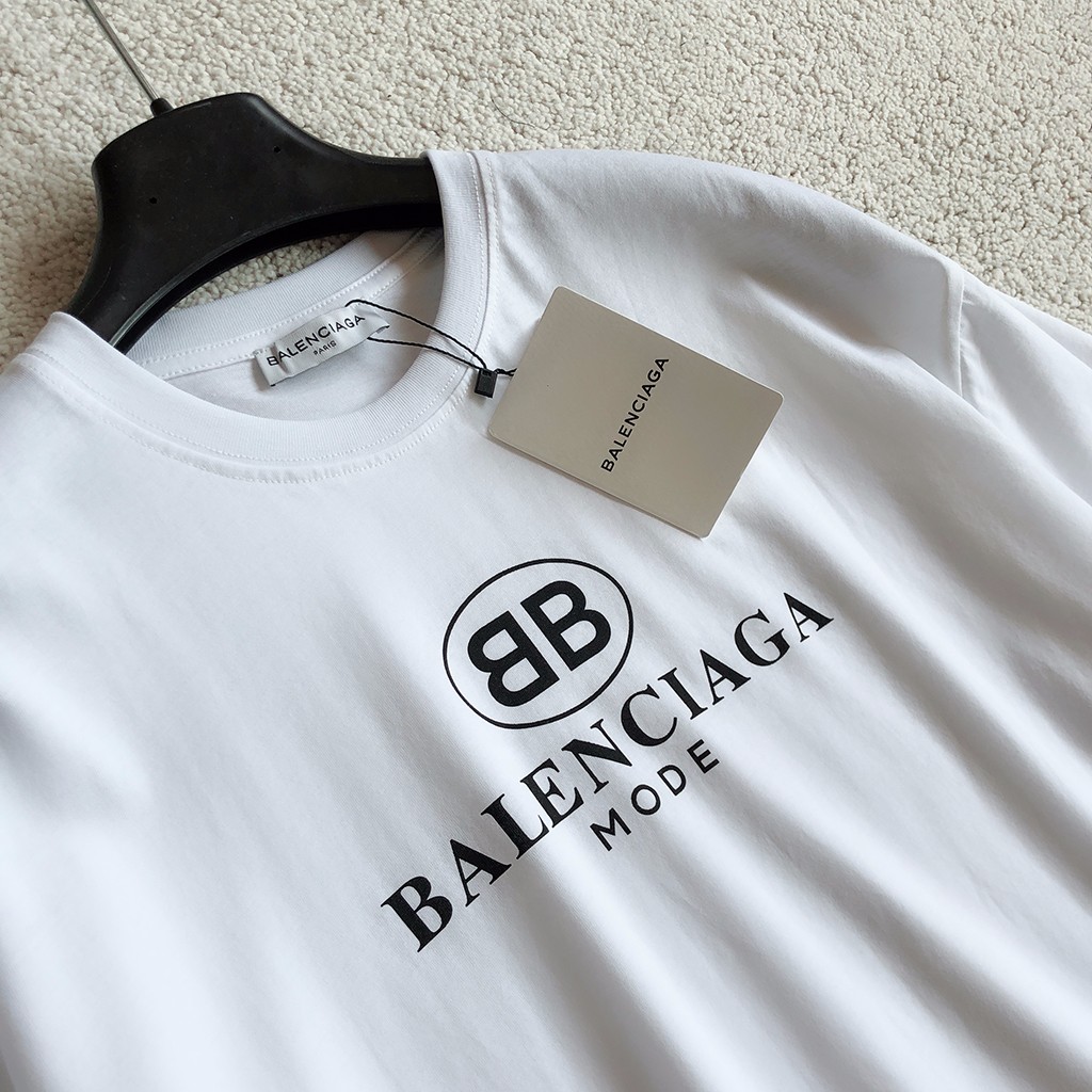 巴黎世家双b字母宽松t男女同款