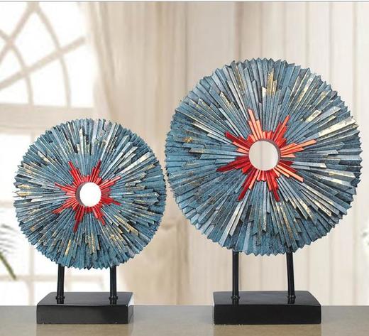 【家居摆件】欧式家居装饰品 创意客厅电视柜树脂摆件 商务礼品 太阳摆件 商品图0