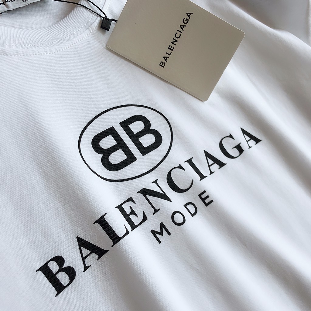 巴黎世家双b字母宽松t男女同款