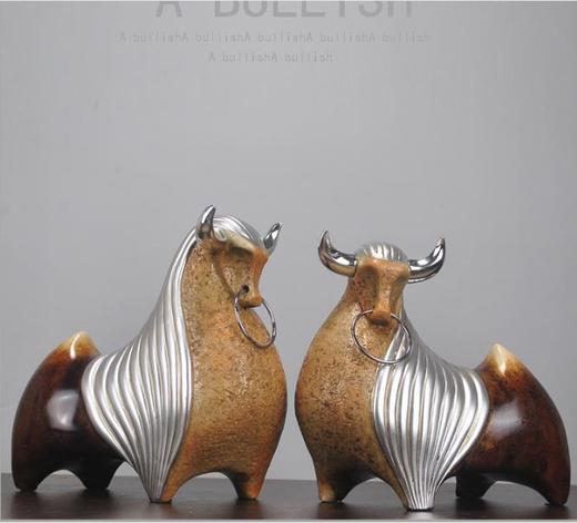 【摆件】欧式家居装饰品工艺摆件创意礼品对牛摆件 商品图5