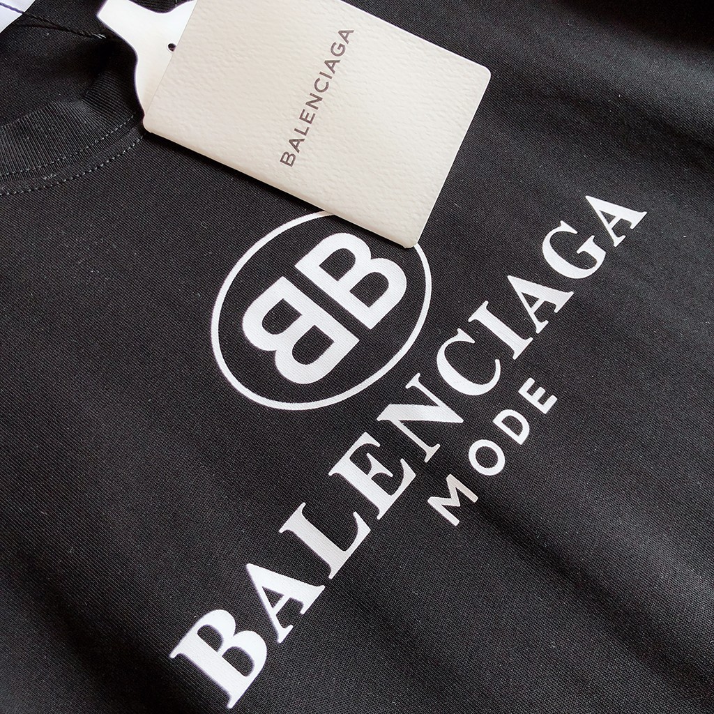 巴黎世家双b字母宽松t男女同款