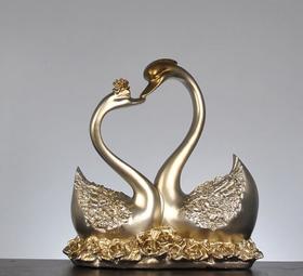 【家居摆件】*情侣天鹅家居摆件树脂摆件工艺品 创意家居礼品