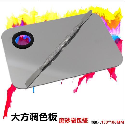 【美妆工具】*不锈钢调色板 不锈钢调色盘 彩妆调色板 化妆师专用 美妆美甲工具 商品图0