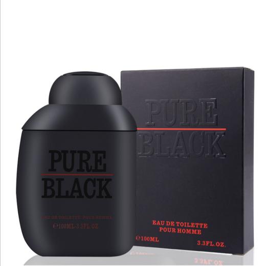 【男士香水】PURE BLACK 男士香水100ml 持久烟草味木质皮革香调 商品图0