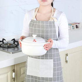 日式棉麻加厚面料围裙防油罩衣男女通用围裙