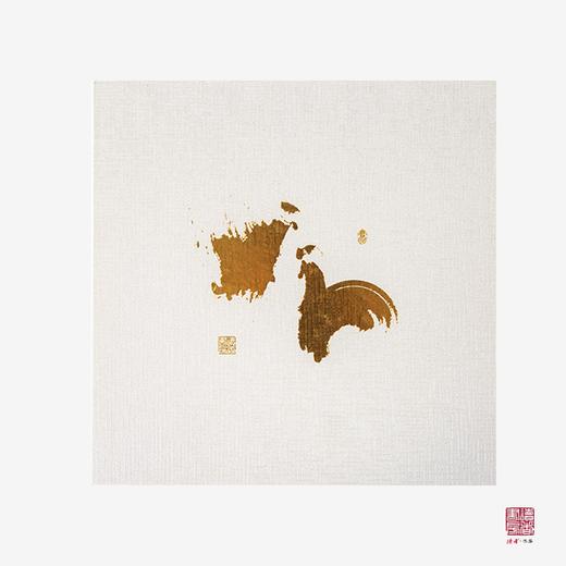 读者·书房 丝印丙烯画“吉鸡” 真丝大方巾（90cm） 商品图0