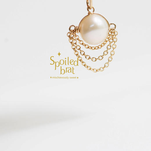 SpoiledBart Jewelry 精巧珍珠流苏耳环 商品图3