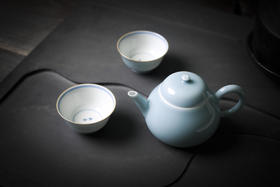 「茶器」天蓝釉若深杯