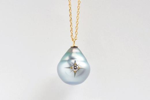 SHINKAI 南洋珍珠镶钻项链 商品图0