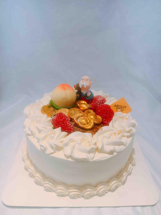 贺寿蛋糕创意寿桃寿星公寿星婆长辈生日蛋糕