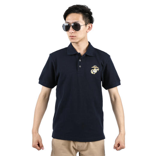 【修身舒适】美国海军陆战队印象POLO短袖T恤 商品图4