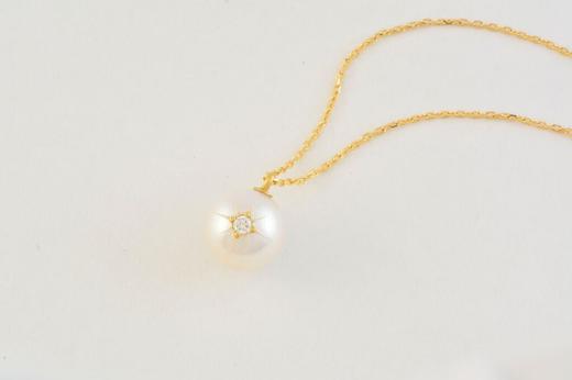 SHINKAI AKOYA 珍珠镶钻项链 商品图1