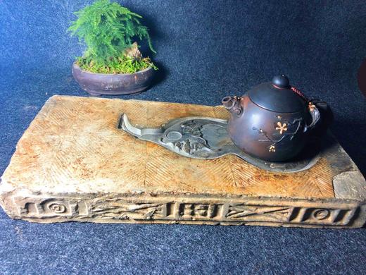 《金钱纹古砖刻蝙蝠茶台》 商品图0