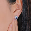 DENG HUA 天然蓝宝石钻石耳环 商品缩略图2