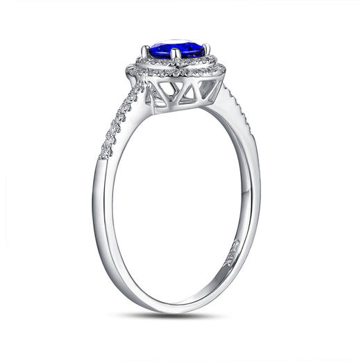 DENG HUA 天然蓝宝石钻石戒指 商品图1