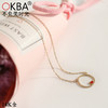 OKBA60121 14K金圆环心形简单大方项链 商品缩略图0