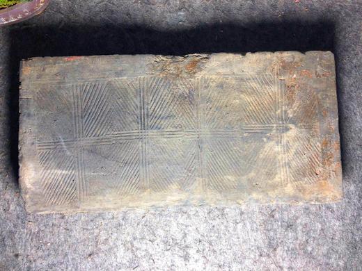 《金钱纹古砖刻五山铜镜古砖茶台》 商品图3