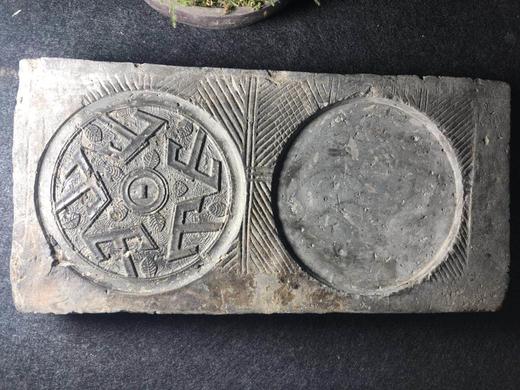 《金钱纹刻五山铜镜古砖茶台 》 商品图2