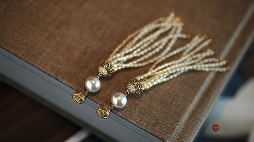 珍珠长流苏耳环 商品图7