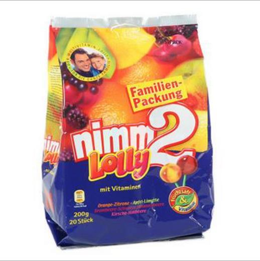 【德国】。棒棒糖Nimm2/二宝糖果4种水果味创意棒棒糖 商品图0