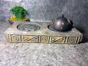 【金石雅趣】《 金钱纹刻青龙古砖茶台》