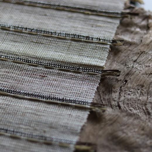 竖条麻杆 纯天然 手工苎麻茶席桌旗桌布