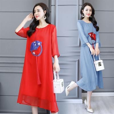 AL  YGYL866-1  气质宽松休闲连衣裙 商品图2