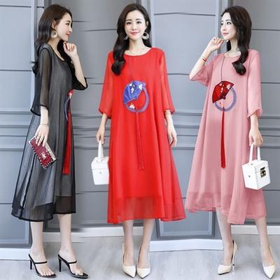 AL  YGYL866-1  气质宽松休闲连衣裙 商品图1