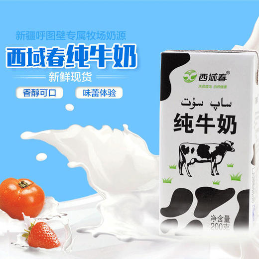 新疆西域春纯牛奶利乐砖 200克*20盒 商品图1