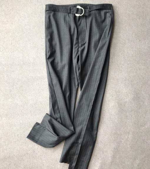 【服饰鞋包】M家 金属扣条纹裤 简约条纹 休闲小脚裤 商品图1