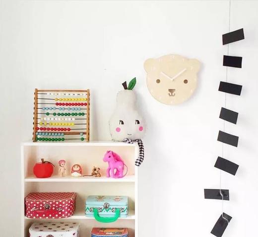 【家居摆件】北欧家居狐狸 猫咪卡通静音钟墙面装饰儿童房 商品图4