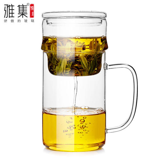 雅集玻璃杯直觉窈窕杯 玻璃茶具套装泡茶壶 灵器泡茶杯子 商品图0