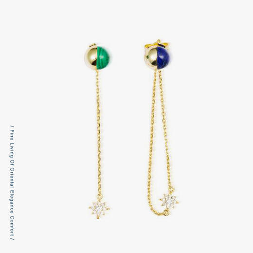 宫里的世界 紫禁星寰耳钉 微微微瑕 无包装 无证书 商品图4