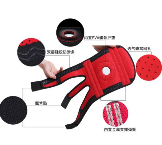 【运动装备】-四弹簧登山护膝防滑运动护膝 户外骑行运动护具 商品图1