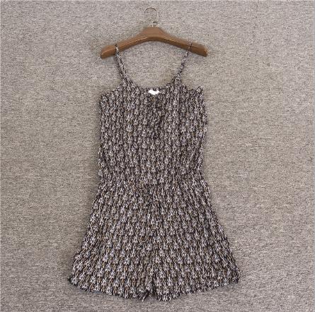 【服饰】单人棉可调节肩带松紧腰飘带连体短裤 商品图2