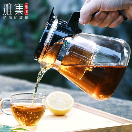 雅集茶塔飘逸杯耐热玻璃花茶壶全过滤泡茶壶茶具加热保温恒温 商品图2