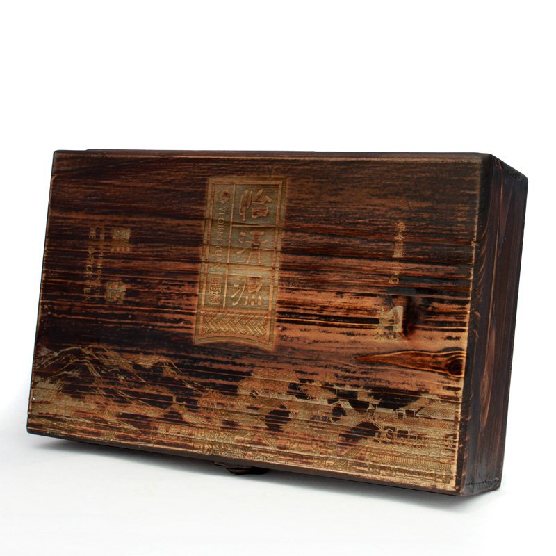 怡清源安化黑茶 黑砖茶1000g 精品木质礼盒